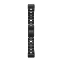 QuickFit Watch Bands for fenix 6X - Vented Titanium Bracelet with Carbon Grey DLC Coating- 26 mm - 010-12864-09 - Garmin 